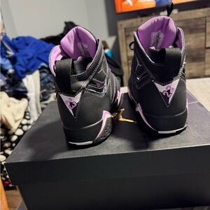 Black and Purple High-Top Sneakers